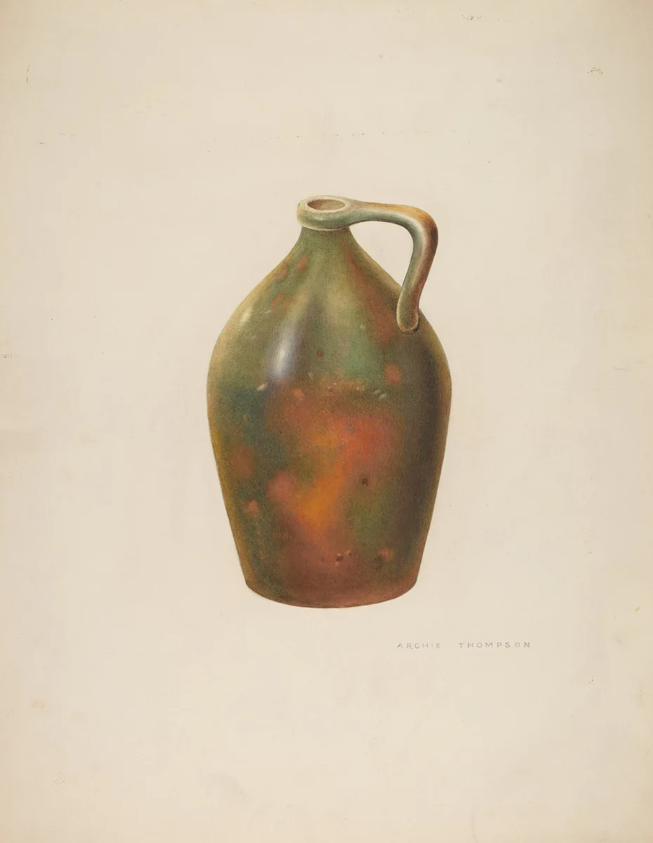 Galena Jug by Archie Thompson, index of american design, 1941