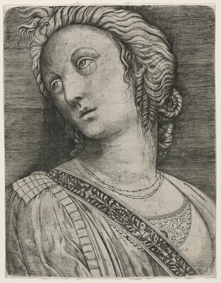 Bust of a Woman by Jacopo de' Barbari, print, 1502-1512