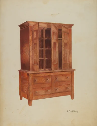 Shaker Cabinet by Edward D. Williams, index of american design, 1941