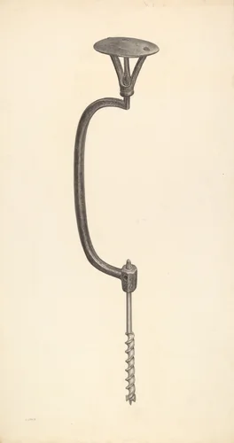 Carpenter's Brace by Jacob Lipkin, index of american design, 1941