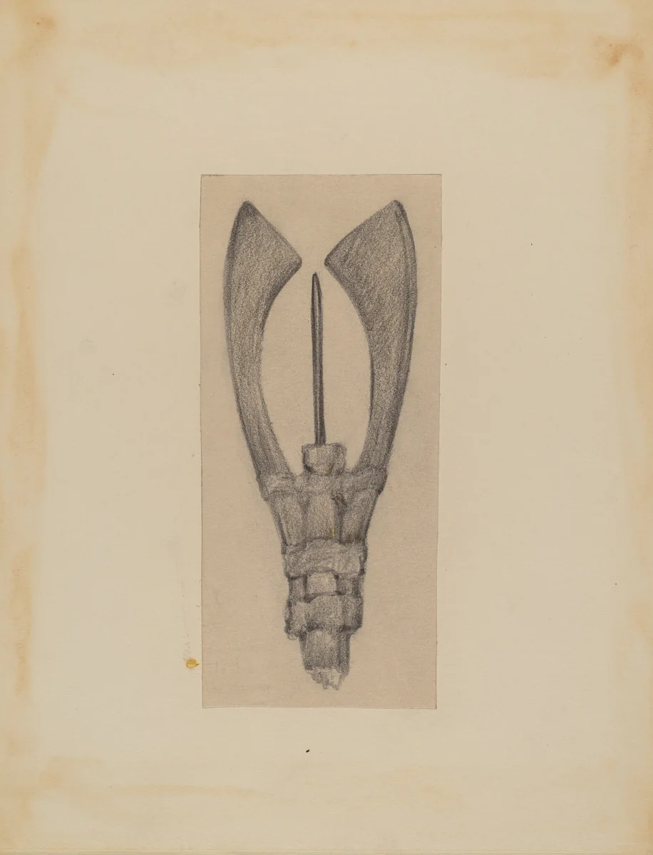 Fish Spear by George B. Wally, index of american design, 1935-1942