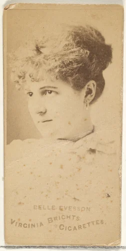 Belle Evesson, from the Actors and Actresses series (N45, Type 1) for Virginia Brights Cigarettes by Allen & Ginter, photograph, 1885-1891