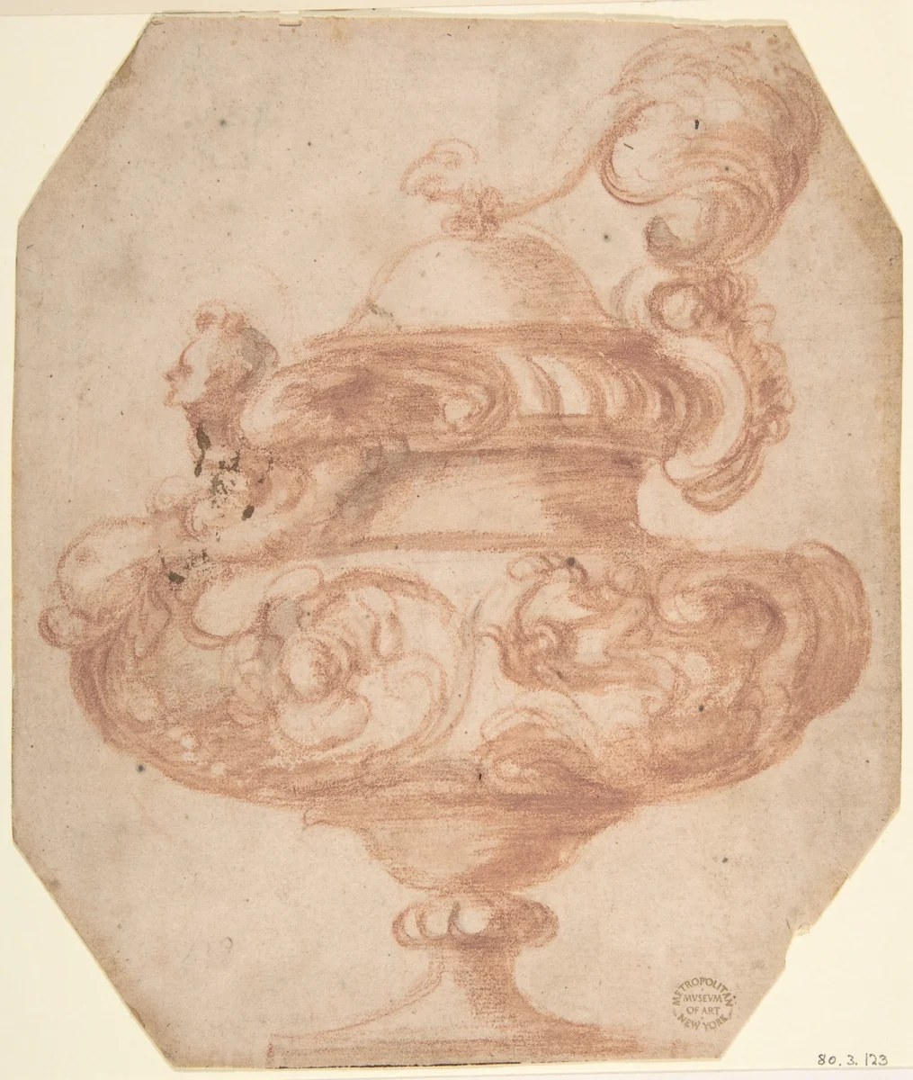 A Vase by anonymous, drawing, 1500-1600