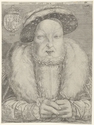 Portret van koning Hendrik VIII van Engeland en Ierland by Unknown, print, 1548