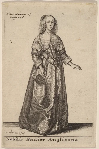 Nobilis Mulier Anglicana by Wenceslaus Hollar, print, 1643