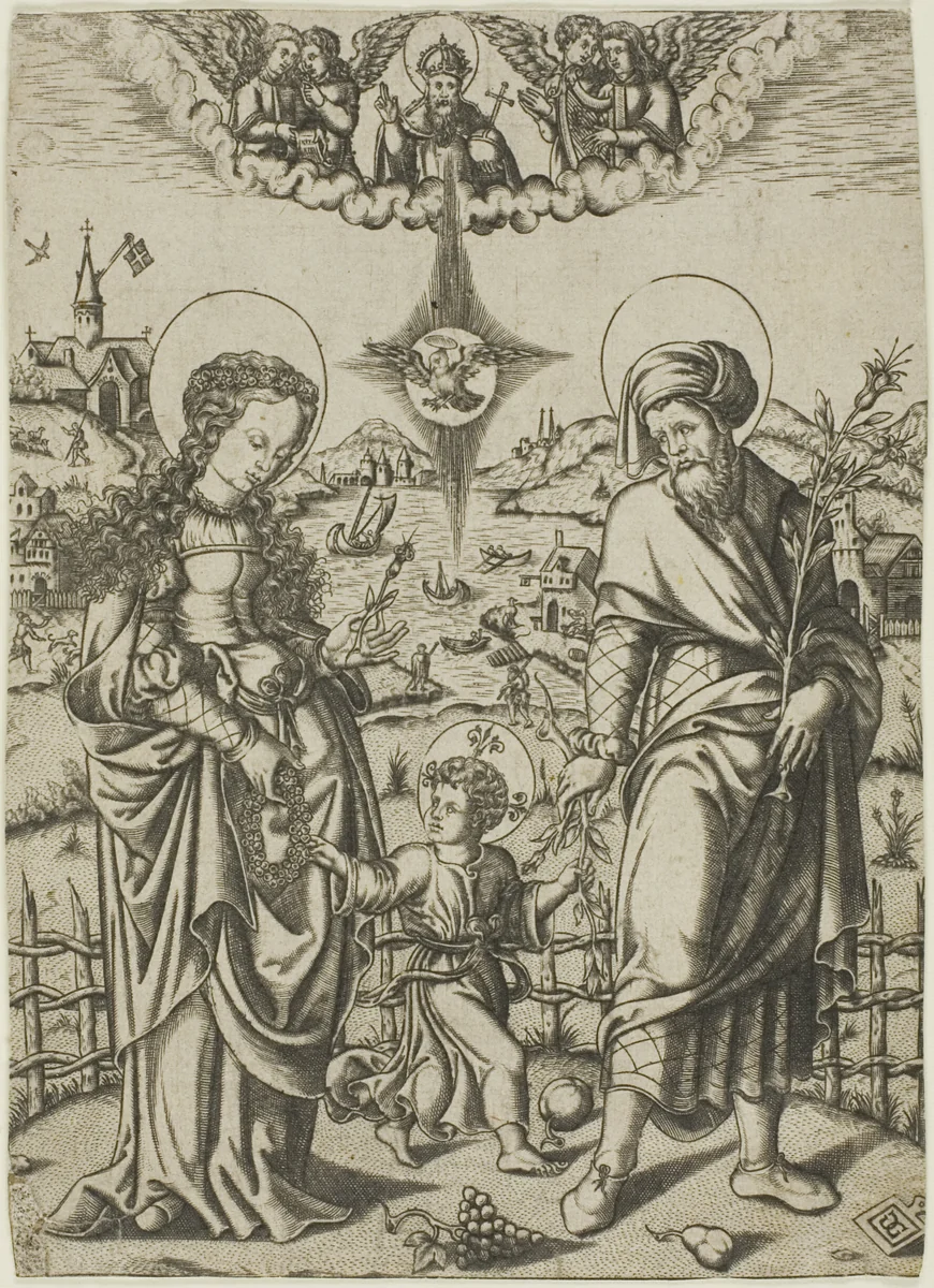 Holy Family by Monogrammist GG, print, 1505-1515