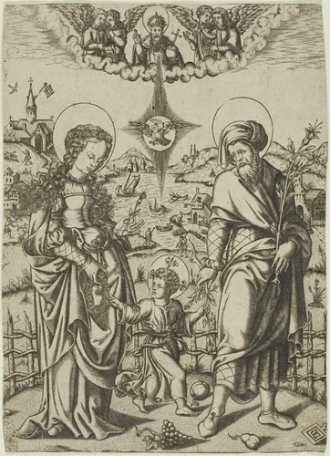 Holy Family by Monogrammist GG, print, 1505-1515