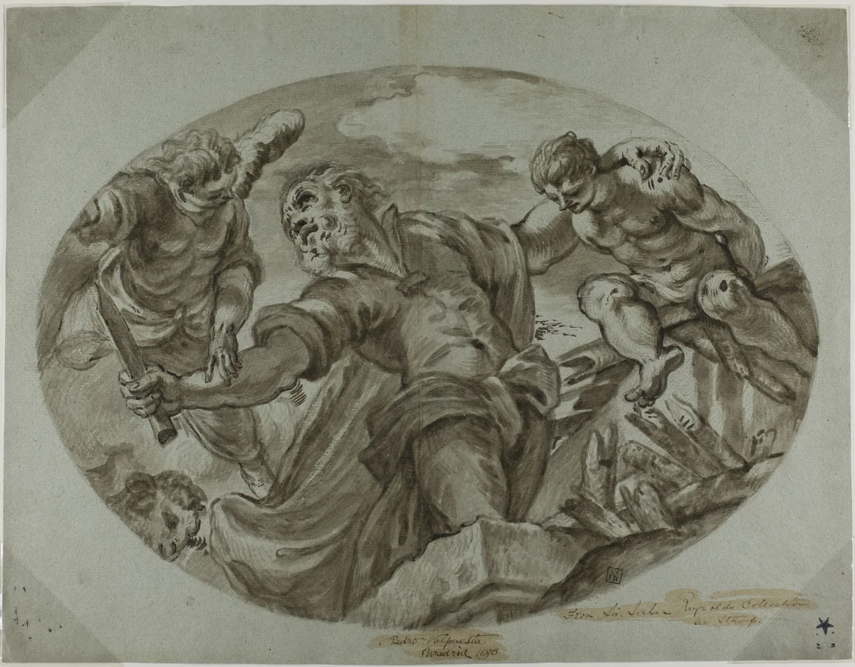 Sacrifice of Isaac by Jacopo Robusti
Pedro de Valpuesta, drawing, 1656