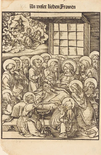 Death of the Virgin by Hans Wechtlin, print, 1480-1526