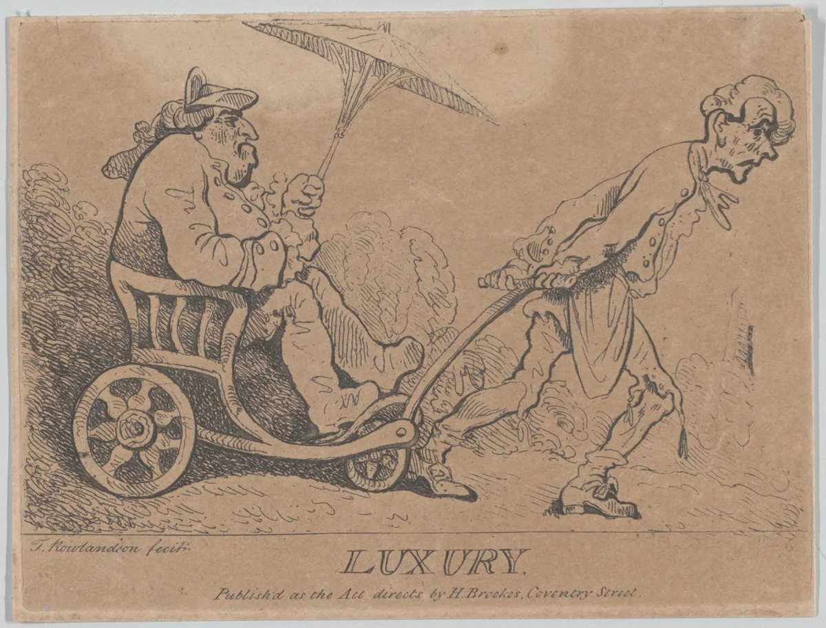 Luxury by Thomas Rowlandson, print, 1781-1795