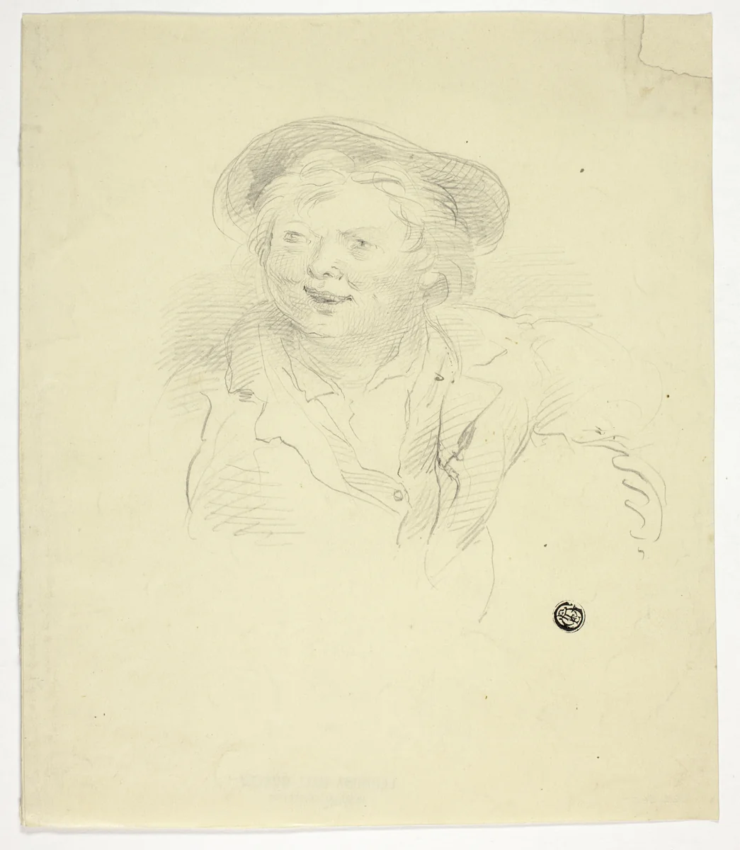 Smiling Man by Unknown Artist, drawing, 1800-1899