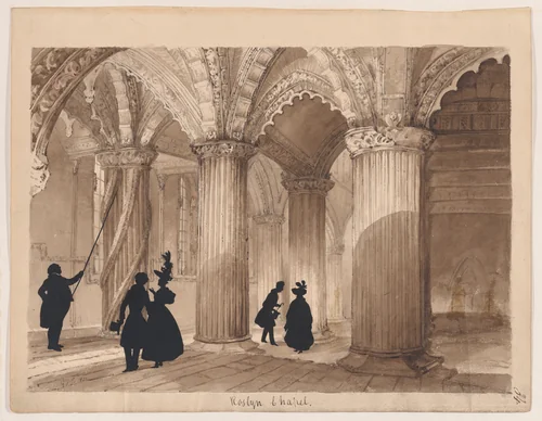 Roslyn Chapel by Auguste Edouart, other, 1832