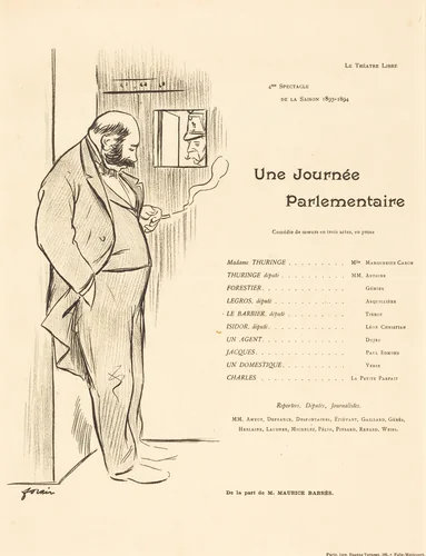 Une Journée parlementaire by Jean-Louis Forain; Eugène Verneau, print, 1894