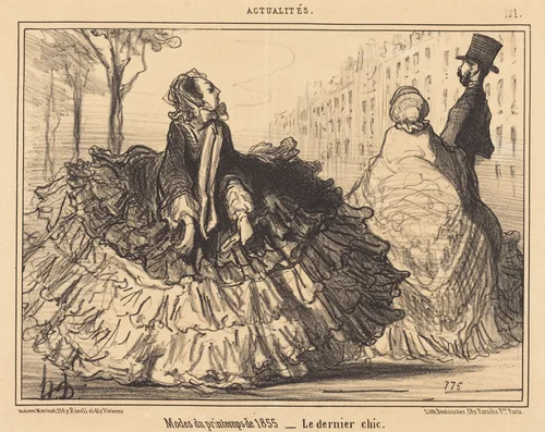 Modes du printemps de 1855 by Honoré Daumier, print, 1855