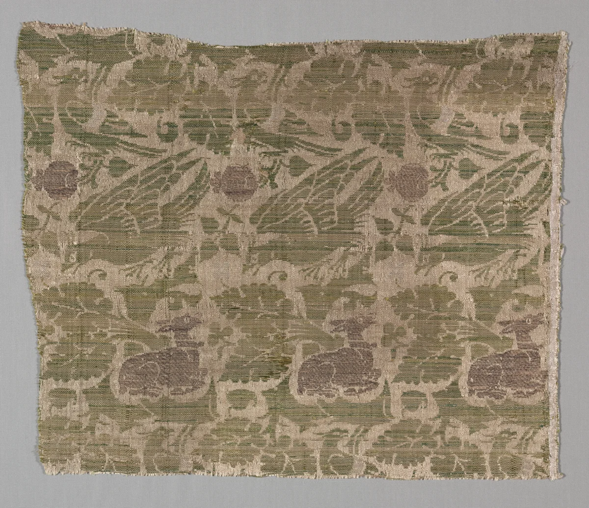 Silk and Gold Textile by Unknown, textile, 1420-1430