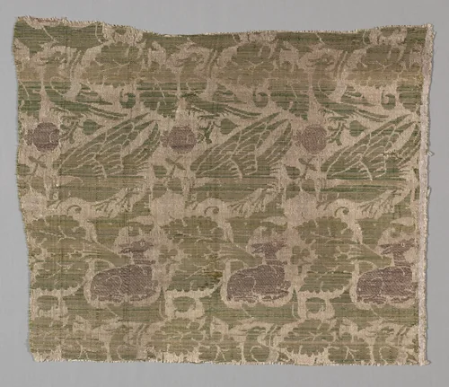 Silk and Gold Textile by Unknown, textile, 1420-1430