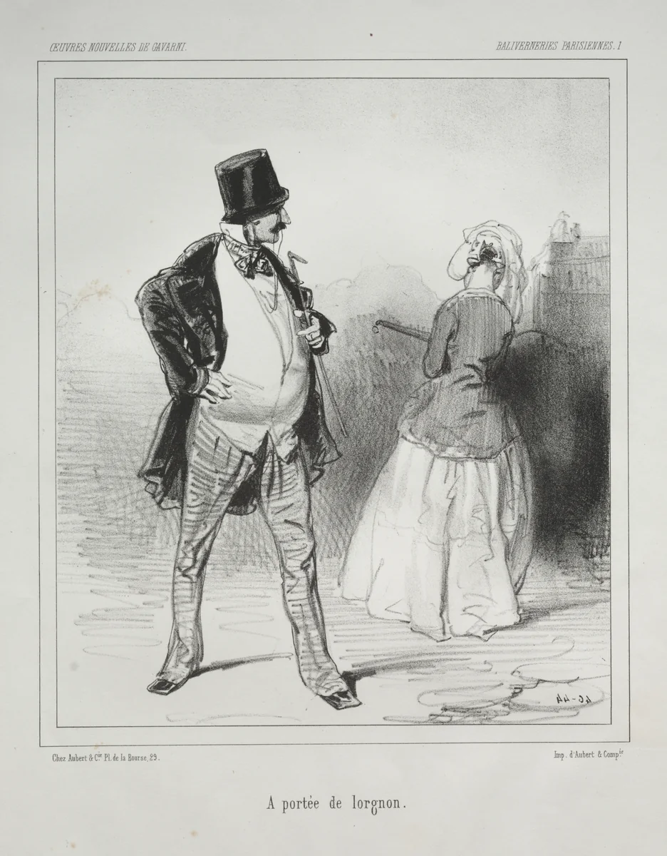 A portée de lorgnon by Paul Gavarni, print, 1824-1866