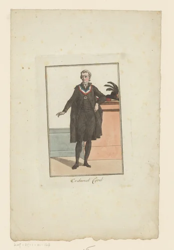 Kostuum van de officier van het civiele tribunaal by Jean Duplessis-Bertaux, print, 1795-1799
