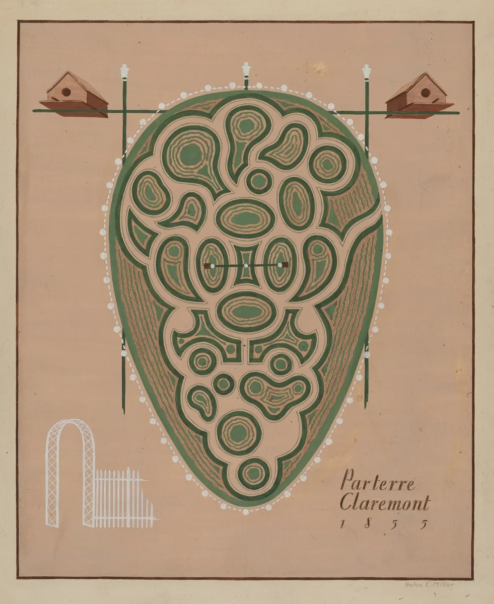 Parterre Claremont by Helen Miller, index of american design, 1936