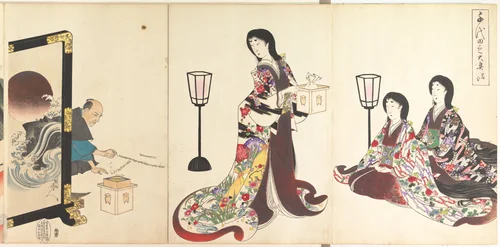 Chiyoda Castle (Album of Women) by Yōshū Chikanobu (楊洲周延), print, 1895