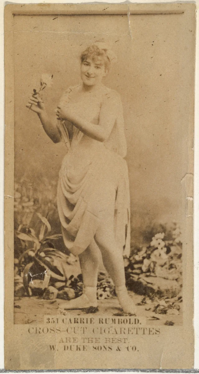 Card Number 351, Carrie Rumbold, from the Actors and Actresses series (N145-3) issued by Duke Sons & Co. to promote Cross Cut Cigarettes by W. Duke, Sons & Co., photograph, 1880-1889