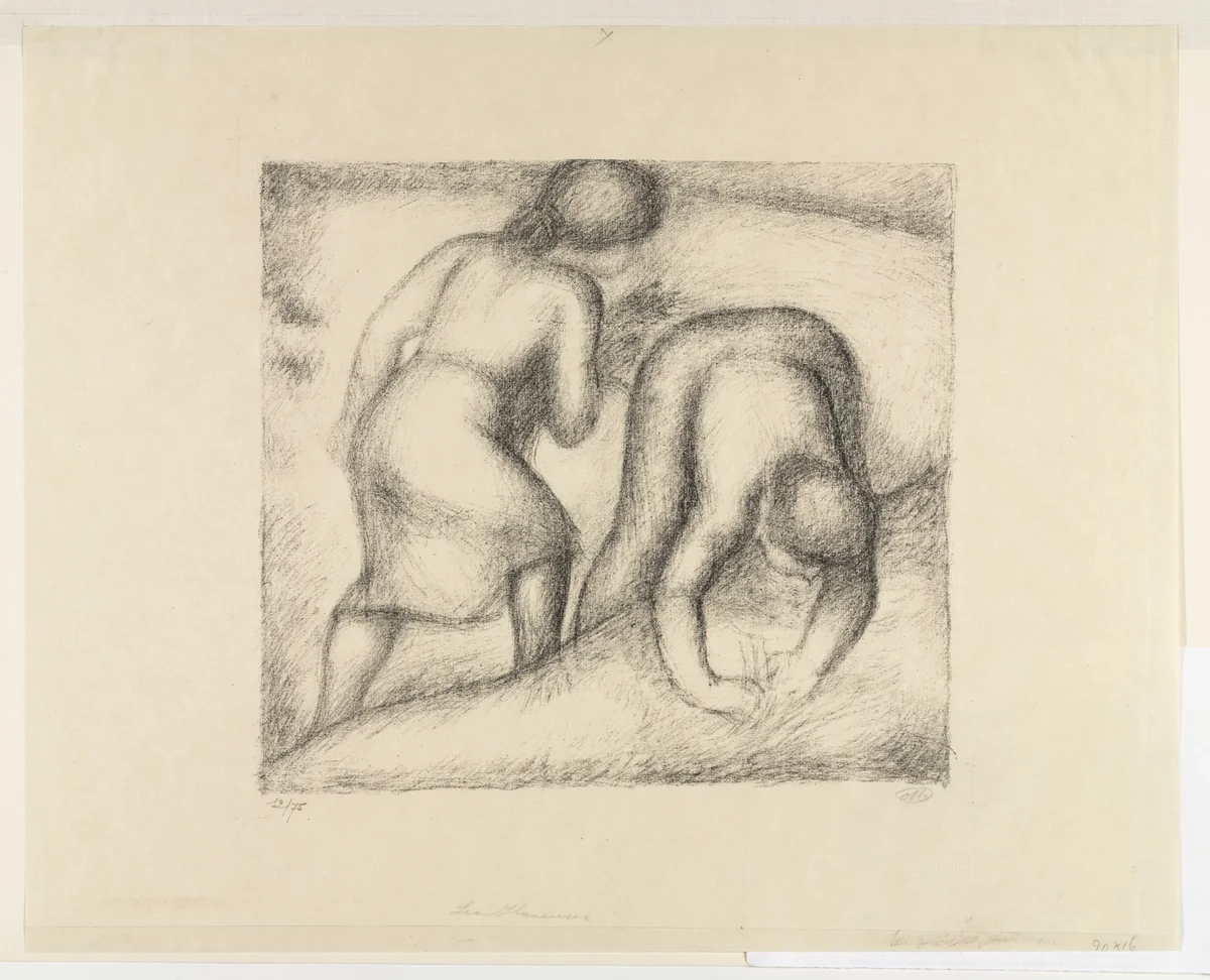 The Harvesters (Les Glaneuses) by Aristide Maillol, print, 1926