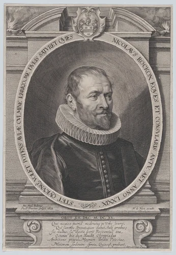 Portrait of Nicholaes Rockox by Paulus Pontius, print, 1639