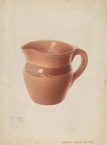 Pitcher by Gordon Saltar, index of american design, 1936