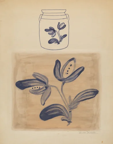 Jar by Yolande Delasser, index of american design, 1937