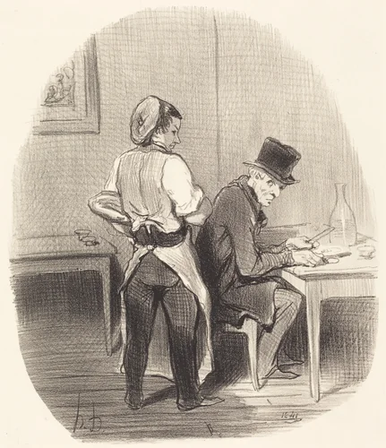 Mais, monsieur, je vous assure que c'est du... veau!... by Honoré Daumier, print, 1852
