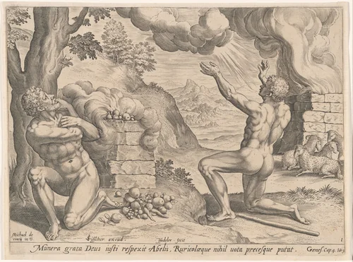 The Offering of Cain and Abel by Jan Sadeler
Michiel Coxie
Claes Jansz Visscher, print, 1576