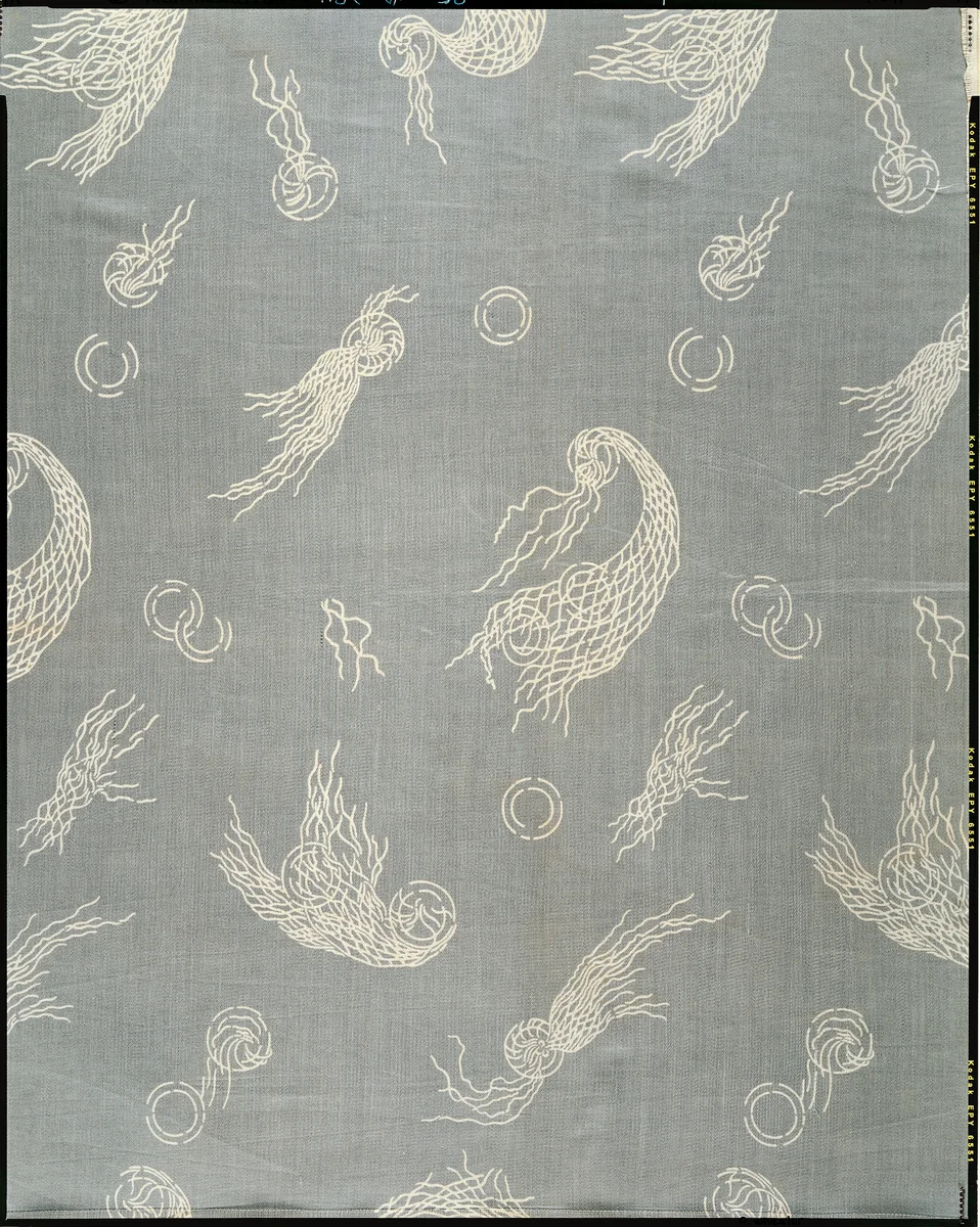 Nets-and-bubbles textile by Associated Artists, artwork, 1883-1900