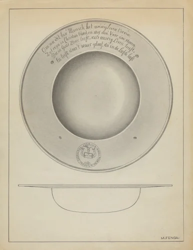 Silver Baptismal Basin by Michael Fenga, index of american design, 1936