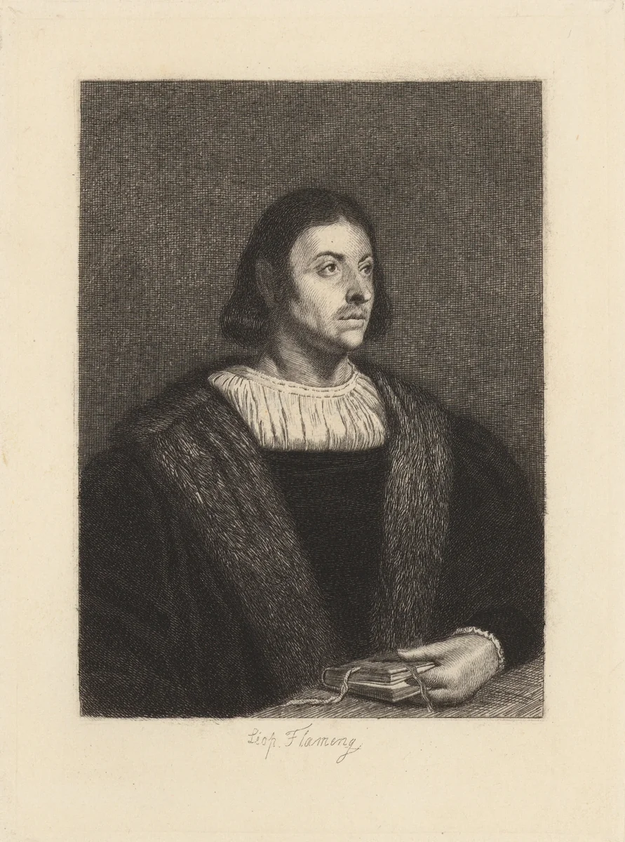 Jean Boccace, frontispiece from "The Decameron" by Léopold Flameng, print, 1868-1878