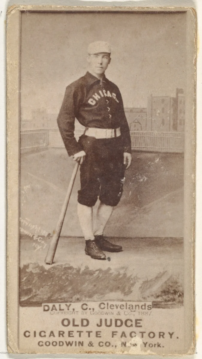 Hugh Ignatius Daily, Catcher, Cleveland, from the Old Judge series (N172) for Old Judge Cigarettes by Goodwin & Company, photograph, 1887