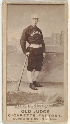 Hugh Ignatius Daily, Catcher, Cleveland, from the Old Judge series (N172) for Old Judge Cigarettes by Goodwin & Company, photograph, 1887