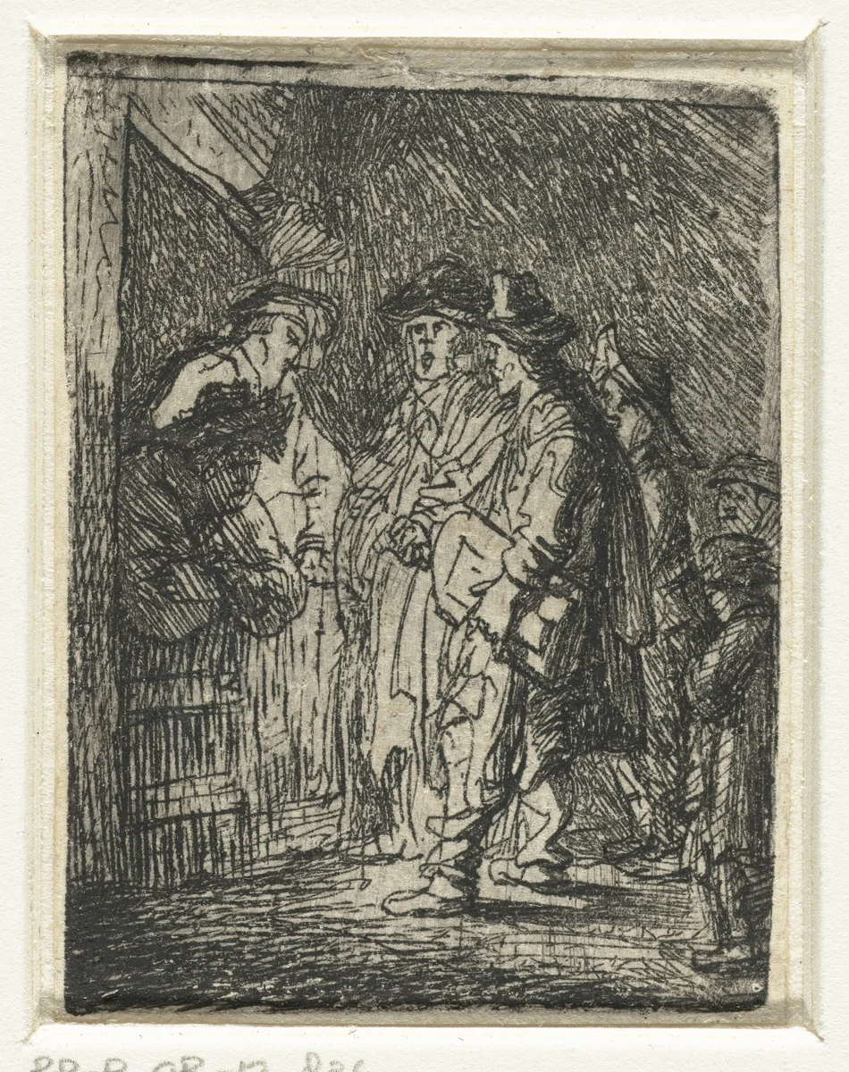 Lierspeler en een zanger by anonymous, print, 1630-1700