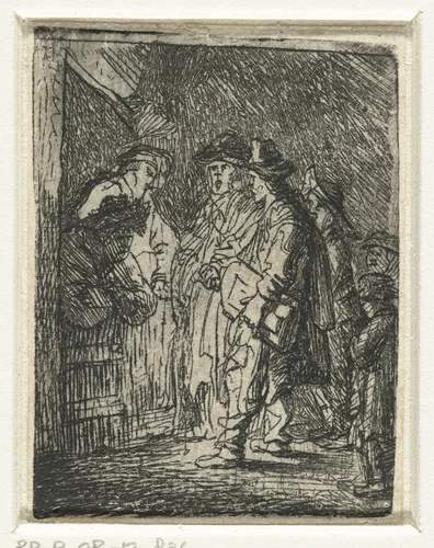 Lierspeler en een zanger by anonymous, print, 1630-1700