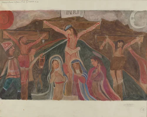 Station of the Cross No. 12: "Jesus Dies Upon the Cross" by William Herbert, index of american design, 1936