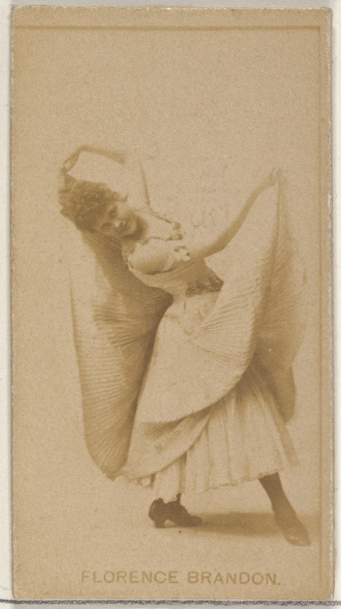 Florence Brandon, from the Actors and Actresses series (N45, Type 8) for Virginia Brights Cigarettes by Allen & Ginter, photograph, 1885-1891