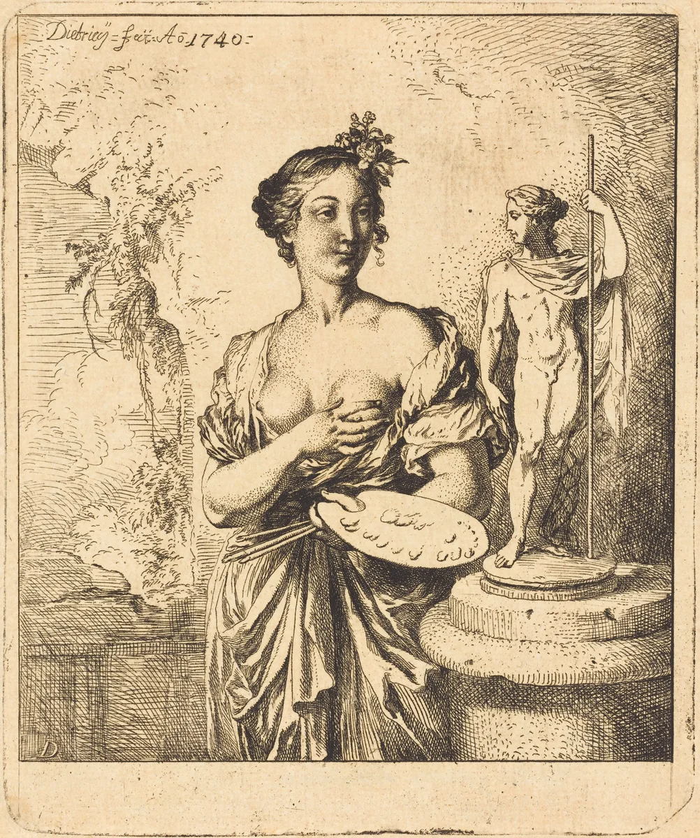 Painting by Christian Wilhelm Ernst Dietrich, print, 1740