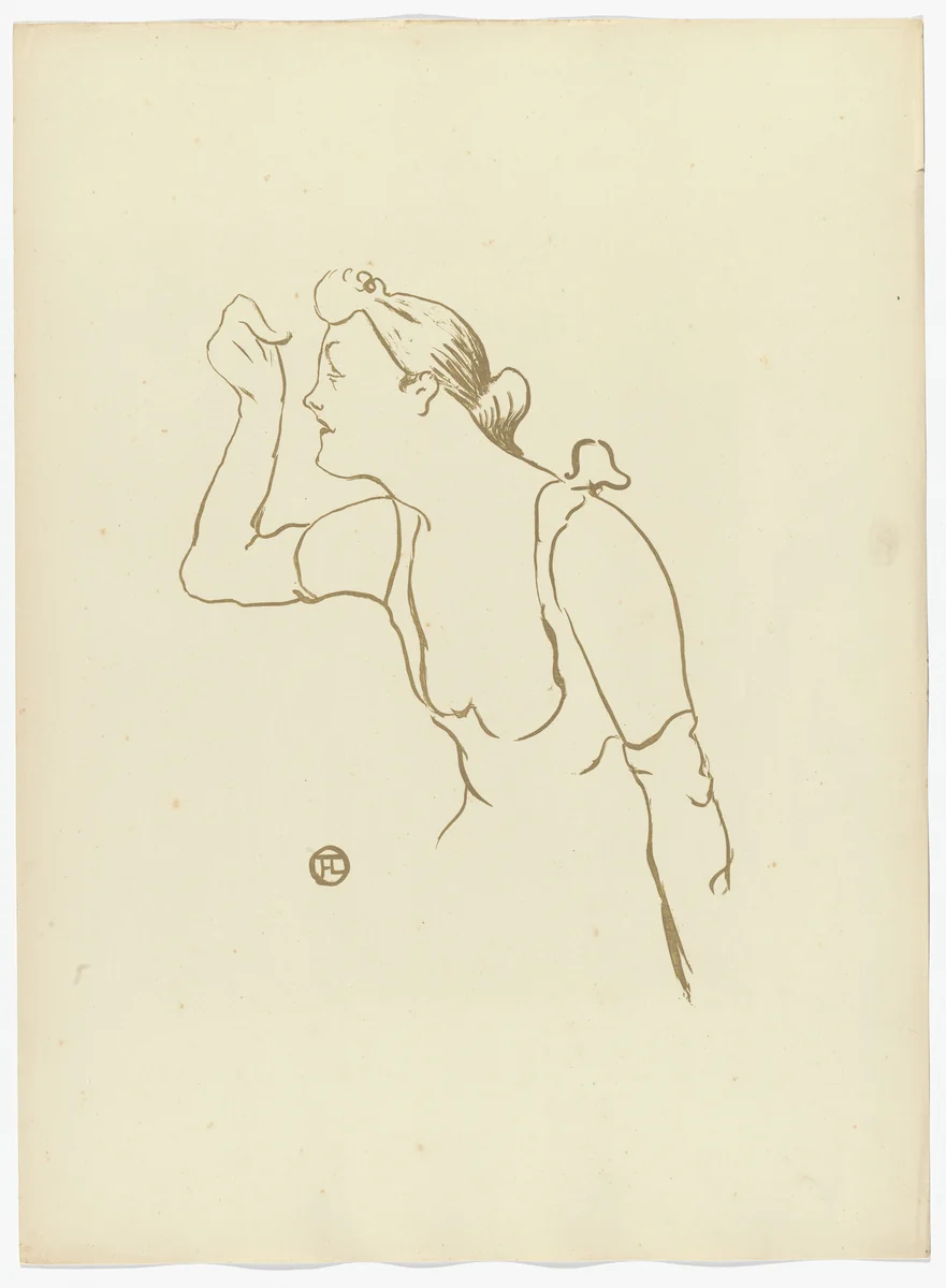 Paula Brébion from Le Café Concert by Henri de Toulouse-Lautrec, illustrated book, 1893