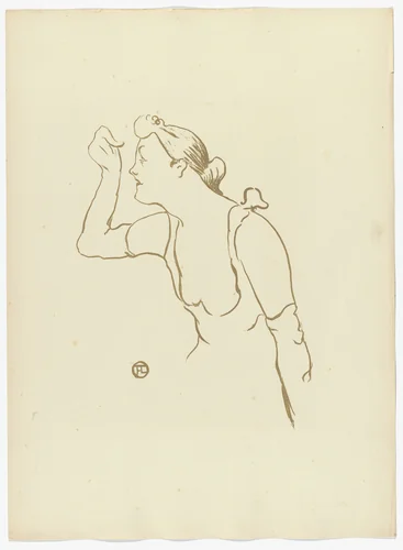 Paula Brébion from Le Café Concert by Henri de Toulouse-Lautrec, illustrated book, 1893