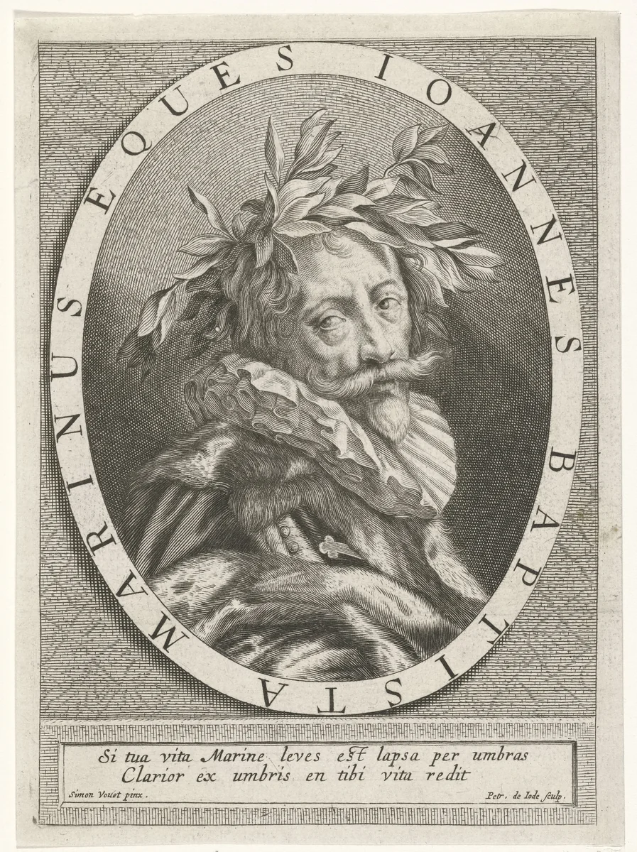 Portret van Giovanni Baptista Marini by Unknown, print, 1590-1632