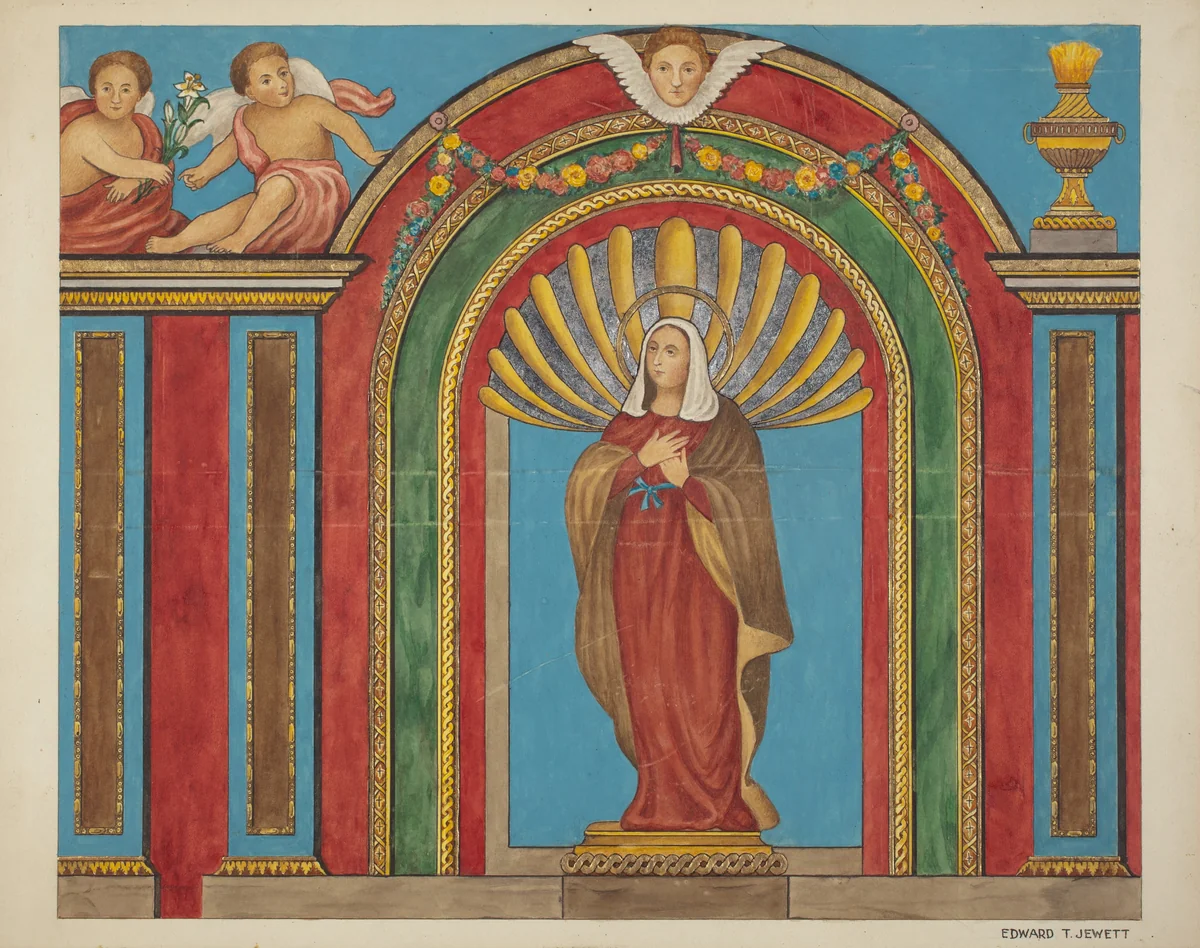 Fragment of Reredos by Edward Jewett, index of american design, 1940