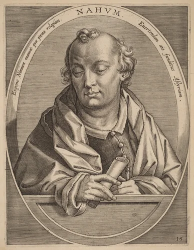 Nahum by Theodor Galle; Jan van der Straet, print, 1613