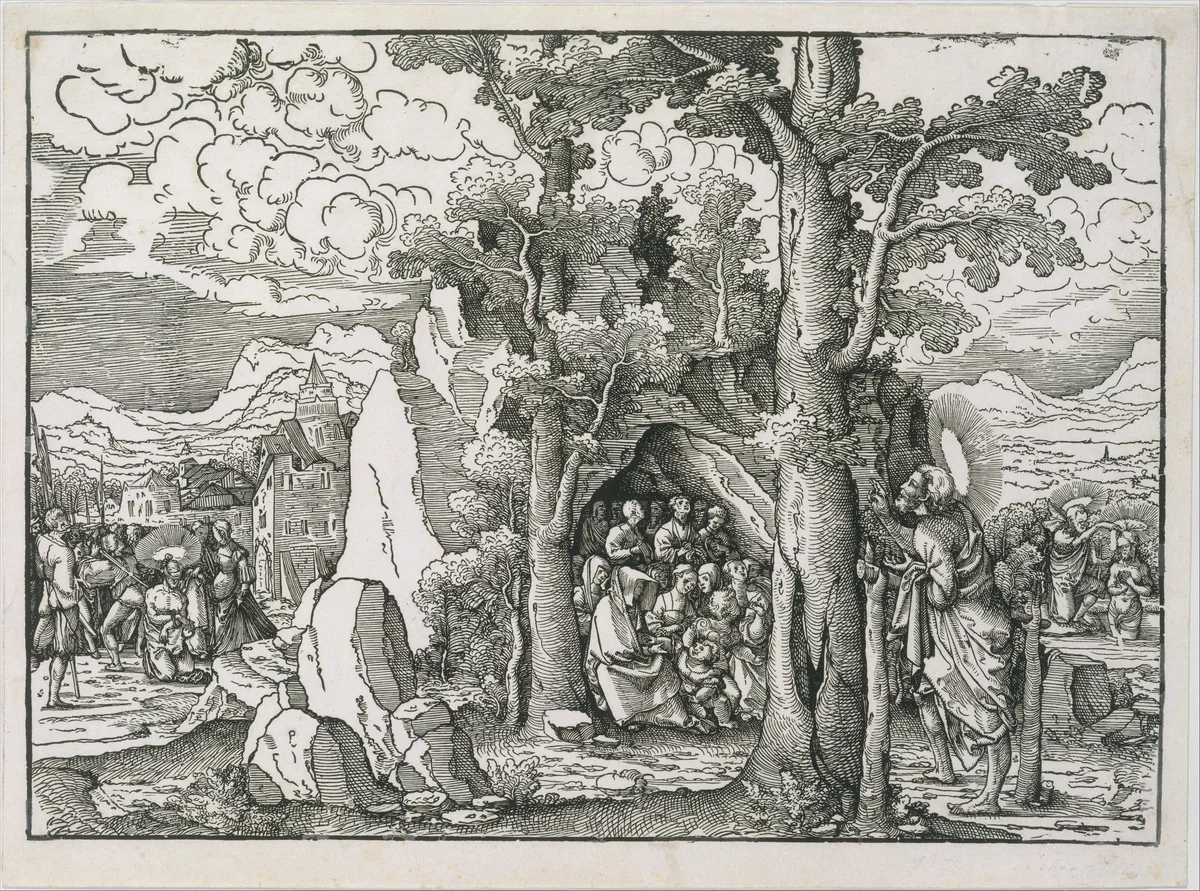 Scenes from the Life of Saint John the Baptist by Frans Crabbe van Espleghem, print, 1517-1527