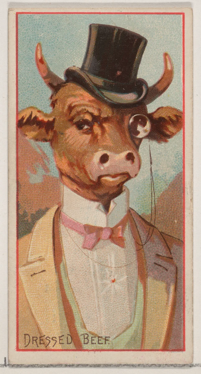 Dressed Beef, from the Jokes series (N87) for Duke brand cigarettes by W. Duke, Sons & Co., print, 1890