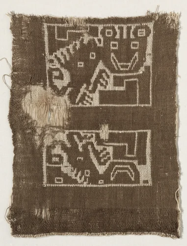Fragment of a Double Cloth by Unknown, textile, 1100-1400