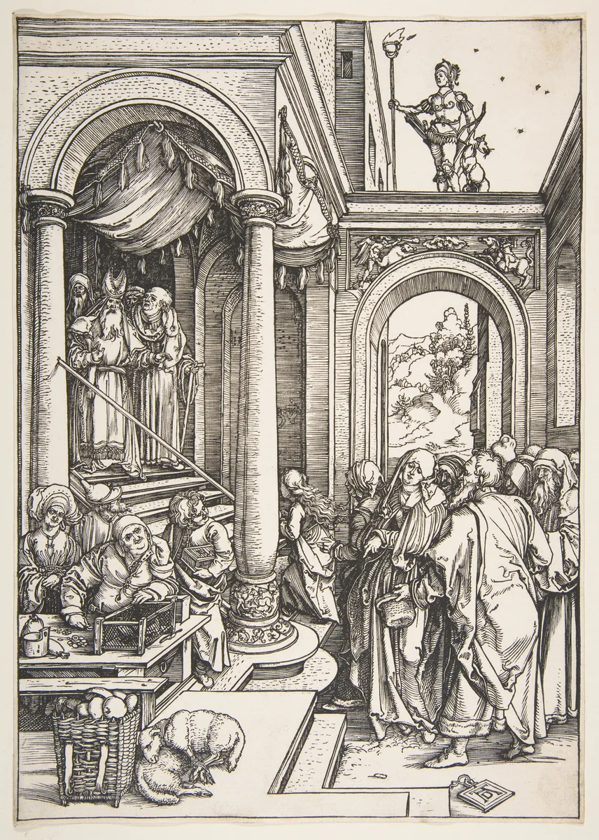 The Presentation of the Virgin in the Temple, from "The Life of the Virgin" by Albrecht Dürer, print, 1503
